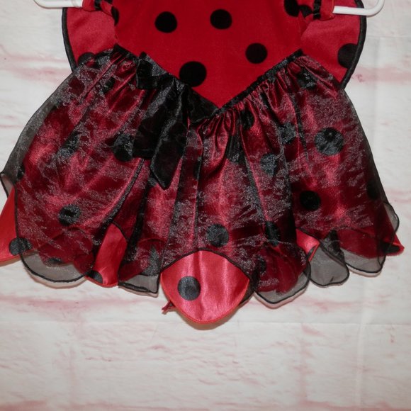 Ladybug Dress by Koala Kids 18 Months Adorable Outfit With Velour Wings 3602 - Picture 3 of 9